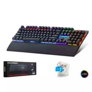 HADRON G507 MEKANİK RGB OYUN KLAVYESİ KABLOLU BİLEK DESTEKLİ