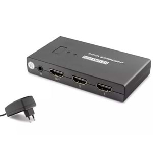 HADRON HDX1373 HDMI KVM SWİTCH 2 PORT + 4*USB HDMI KABLOLU SİYAH