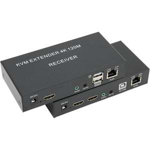 HDMI KVM EXTENDER 120MT , 2 PORT USB, IR-RX , R/L, 4K/60HZ HD1306