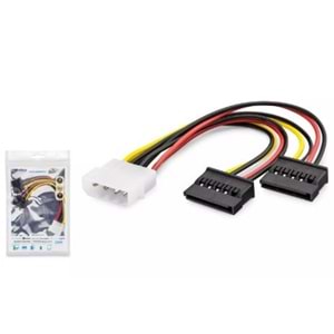 Hadron Hd5525 Sata Power Kablo Poşetli 2In1 16Cm Siyah