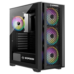 DARYUN NİRSA GAMING PRO 4 x 120 MM BLACK ARGB FANLI BİLGİSAYAR KASASI