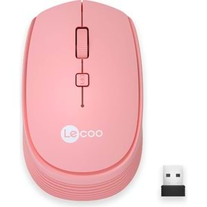 LENOVO LECOO WS202 1600DPI 4 TUŞLU KABLOSUZ MOUSE (PEMBE RENK)