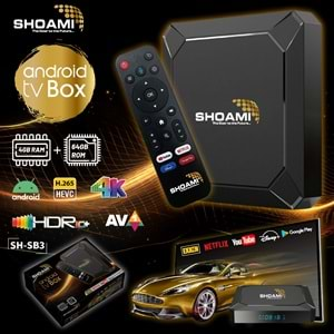 SHOMİ 4k Ultra Hd Android Tv Box 4GB RAM 64 GB HAFIZA(ANDROİD 13 İŞLETİM SİSTEMİ) SHSB3