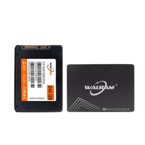 WALRAM 240GB 560/500 MBS OKUMA YAZMA HIZI SATA3 3D TLC NAND SSD DISK