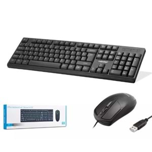 NODAR KM501 KABLOLU KLAVYE MOUSE SET ( SİYAH )
