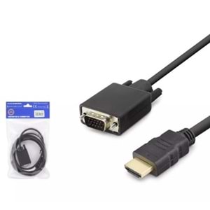 HDMI TO VGA KABLO PVC 120HZ 1080P 1.8M SİYAH HDX7872