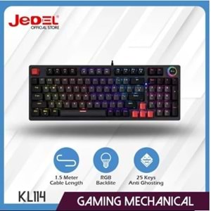 JEDEL KL114 RGB BLUE SWITCH MEKANİK KABLOLU KLAVYE