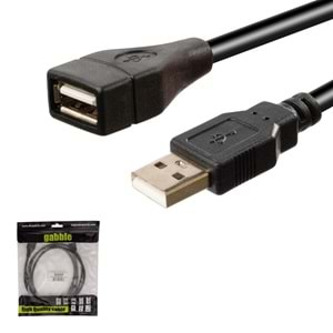 1.5M USB UZATMA SİYAH GAB-UK015