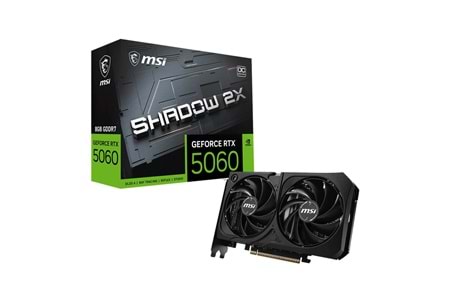 MSI GEFORCE SHADOW RTX5060 2X OC 8GBB DDR7 128 BİT DP X 3 - HDMI X1 DLSS 4 EKRAN KARTI