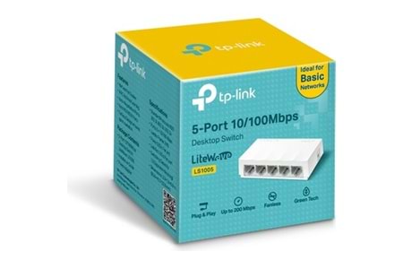 TP-LINK LS1005 5 Port 10/100 Yönetilemez Plastik Kasa Switch