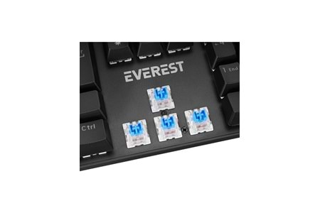 Everest KB-MK1 Lumos SİYAH USB Rainbow Aydınlatmalı Blue Switch Full Anti-Ghosting Mekanik Gaming Oyuncu Klavye