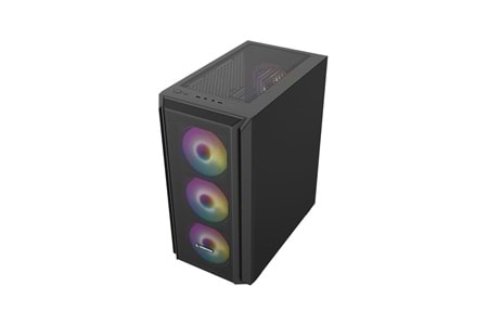 RAMPAGE BETA MESH SIYAH 4x120MM ARGB FANLI 650W 80PLUS MIDT ATX GAMING KASA