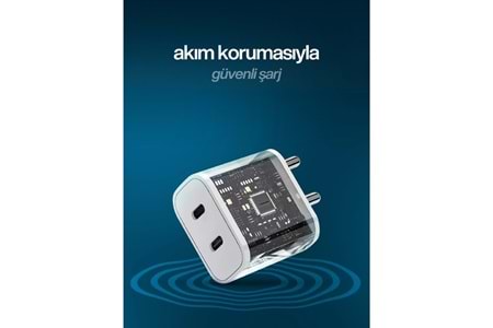 SPRANGE PLT-27 27W USB-L / USB-C PD Şarj Başlık Lightning – USB-C Data & Şarj Kablo