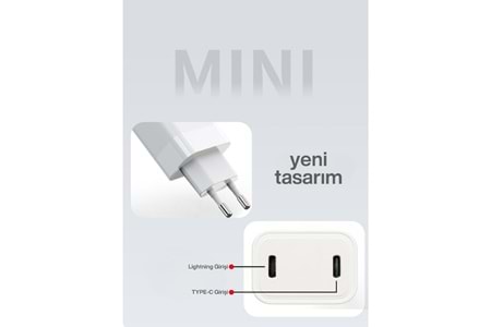 SPRANGE PLT-27 27W USB-L / USB-C PD Şarj Başlık Lightning – USB-C Data & Şarj Kablo