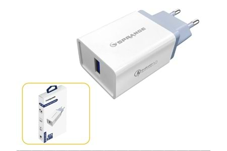 SPRANGE Q-30 Qualcomm Quick Charge 3.0 USB-A Başlık 5V/3A-9V/2A-12V/1,5A maks. 18W CHARGER