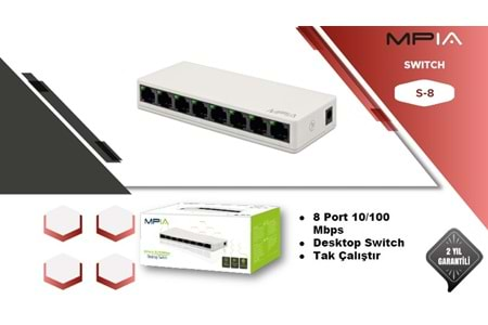 8 Port 10/100 Mbps SWITCH MPIA S8