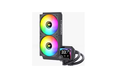 DARYUN BUZZ-V2 240MM Siyah Argb Yeni Nesil ISI Göstergeli Yüksek Performanslı Sıvı Soğutması