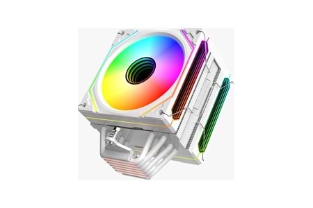 DARYUN ISI GÖSTERGELİ 2X AYNALI FULL ARGB FAN 6 BAKIR BORULU KULE TİPİ İŞLEMCİ FANI( SİYAH-BEYAZ )