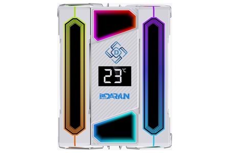 DARYUN ISI GÖSTERGELİ 2X AYNALI FULL ARGB FAN 6 BAKIR BORULU KULE TİPİ İŞLEMCİ FANI( SİYAH-BEYAZ )