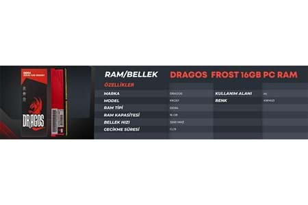 Dragos Frost 16GB DDR4 3200MHZ PC Ram