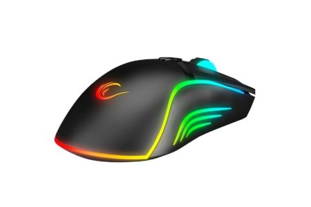 RAMPAGE SMX-R54 VIBE USB SIYAH RGB AYDINLATMALI 6400 DPI GAMING OYUNCU MOUSE