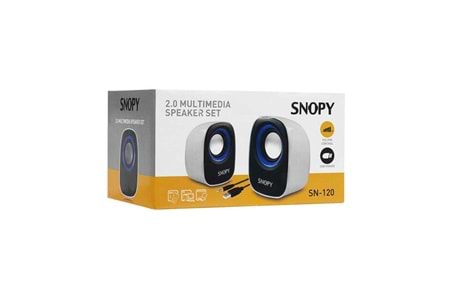 SNOPY 2.0 Multimedia USB BEYAZ-MAVİ HOPARLÖR SN-120
