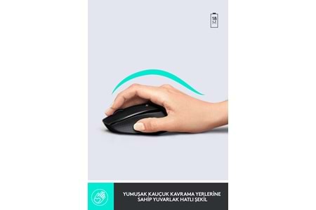 LOGITECH MK345 Q Türkçe Kablosuz Siyah Klavye+ Mouse