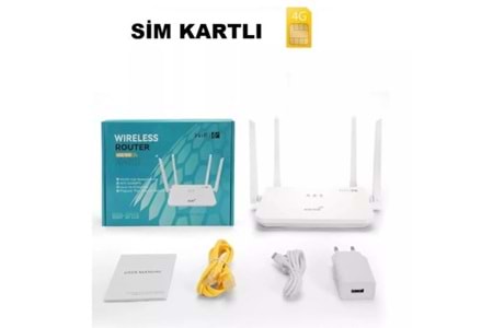 PARS PRS-CP14G SİM KARTLI 4G KABLOSUZ 4 ANTENLİ YÖNLENİDİRCİ WİFİ 6+300 MBPS MODEM ROUTER