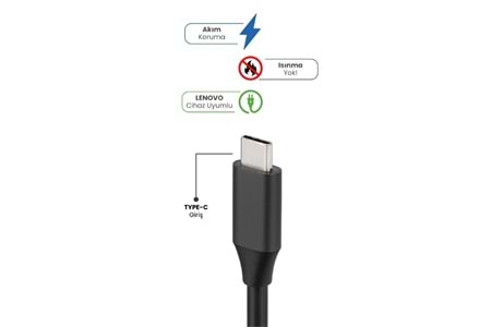 SPRANGE SR-L20 20V 2.25A TYPE-C 45W DUVAR TİPİ LENOVO İÇİN LAPTO ADAPTÖR