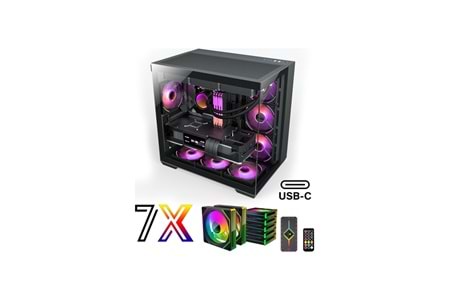 ZEİRON 7X12 RGB 600W 80 + BRONZE KUMANDALI CAM AKVARYUM KASA