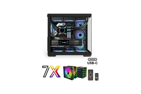 ZEİRON 7X12 RGB 600W 80 + BRONZE KUMANDALI CAM AKVARYUM KASA