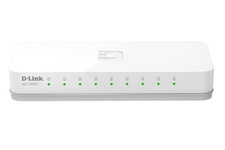 D-LINK DL-DES-1008C/E 8 PORT 10/100BASE-TYÖNETİLEMEYENSWITCH (PLASTİK KASA)