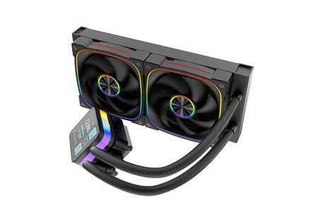 Dragos Rock 240 SİYAH Intel&AMD 240MM Led Ekranlı ARGB Sıvı Soğutucu