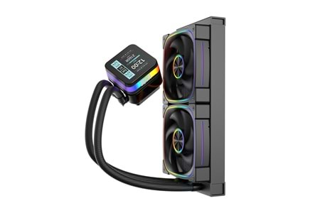 Dragos Rock 240 SİYAH Intel&AMD 240MM Led Ekranlı ARGB Sıvı Soğutucu