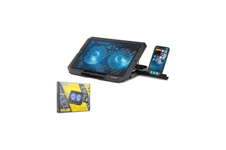NOTEBOOK SOĞUTUCU LEDLİ 2 FANLI YÜKSEKLİK KADEMELİ HDX4253
