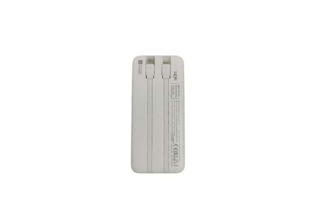 LİNKTECH P222 22.5W STRONG 20,000MAH POWERBANK LED EKRANLI TYPE-C+LİGHTNİNG SABİT KABLOLU BEYAZ