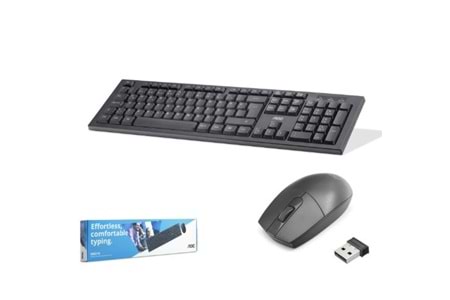 AOC KM210B/38 Kablosuz Türkçe Q Klavye & Mouse Set Siyah