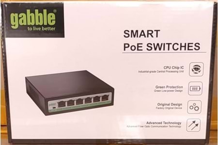 GAB-P42MM 10/100M 4 PORT POE + 2x100M uplink, 60W,print Poe Switch