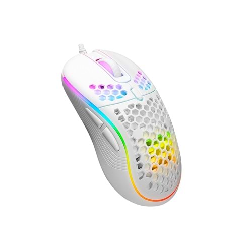 TRİO G907 3200DPİ BEYAZ RGB LEDLİ GAMİNG MOUSE