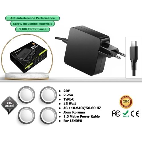 20V-3.25A TYPE-C 65W YENİ NESİL ADAPTÖR SR-L19
