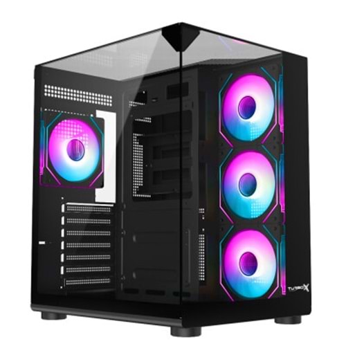 TURBOX AKVARYUM CAM TASARIM 4XARGB FAN USB 3.0 ATX 500W TERAS OYUNCU KASA