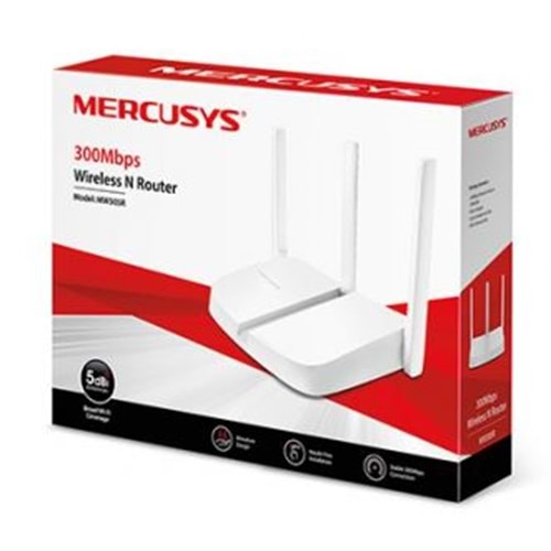TP-LINK MERCUSYS MW305R 3xLAN, 1xWAN 300mbps 3x5dBi Anten Wi-Fi Router