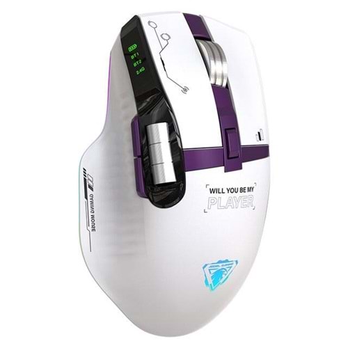 JEDEL GWH-101 ŞARJLI WİRELESS KABLOSUZ BLUETOOTH 12000 DPİ 6D GAMİNG SİYAH MOUSE