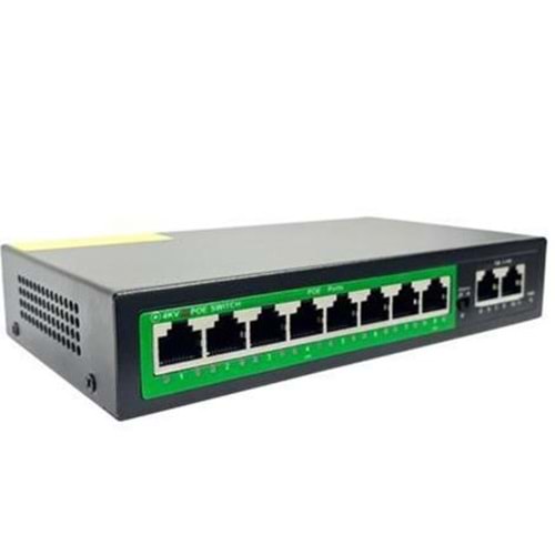 GAB-P82MG 10/100M 8 port POE+ 2X 10/100/1000 uplink, 96W ,print Poe Switch