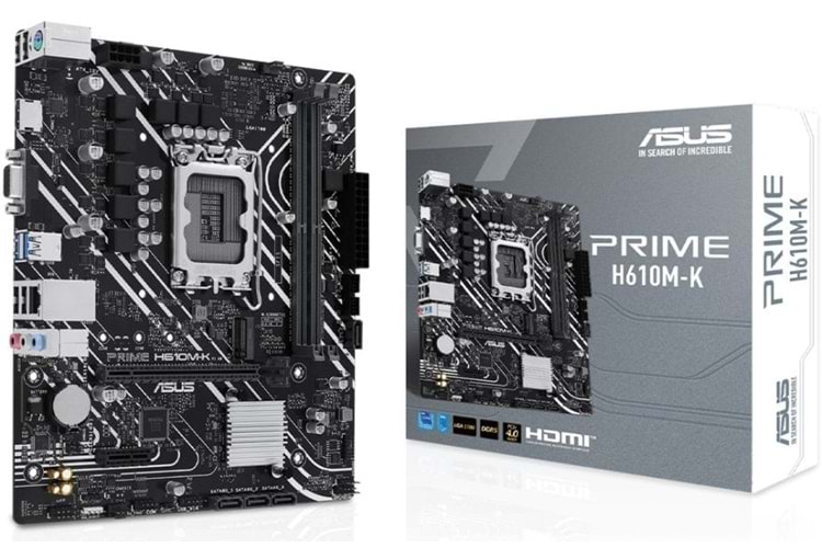 ASUS PRIME H610M-K ARGB 5600MHz DDR5 Soket 1700 M.2 HDMI VGA mATX Anakart