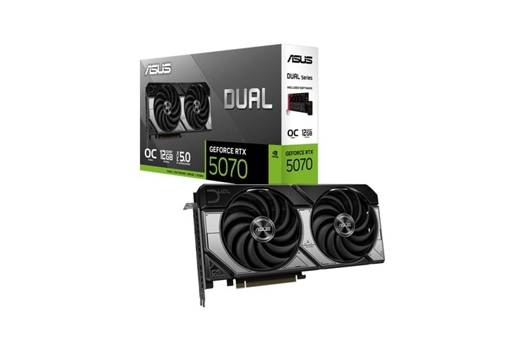 ASUS Dual GeForce OC RTX5070 12GB 192BIT GDDR7 EKRAN KARTI