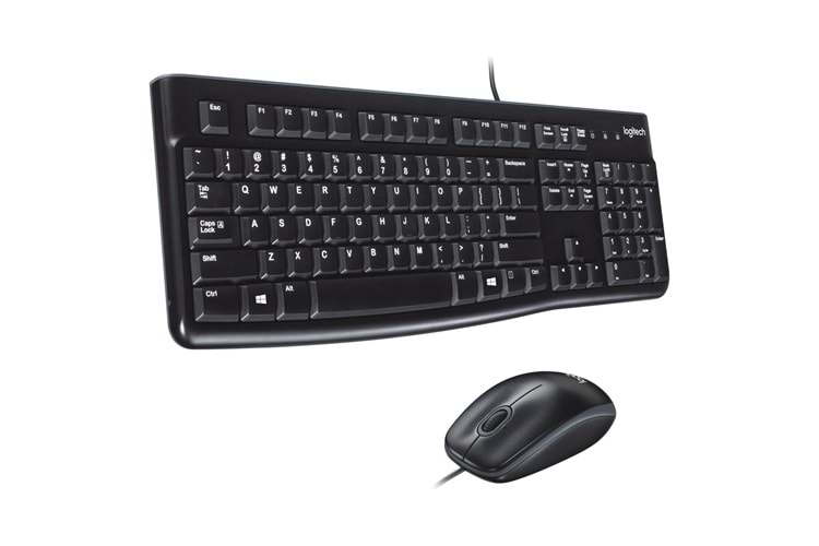 LOGITECH MK120 Q Türkçe Kablolu USB Standart Siyah Klavye+ Mouse