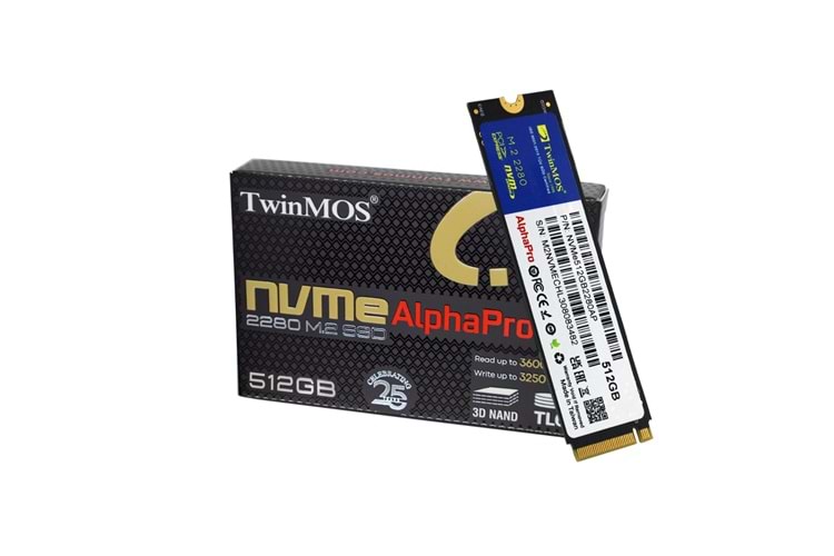 TWINMOS 512 GB M.2 NVMe PCIe 3DNAND SSD (3600/3250 ) (NVMe512GB2280AP)