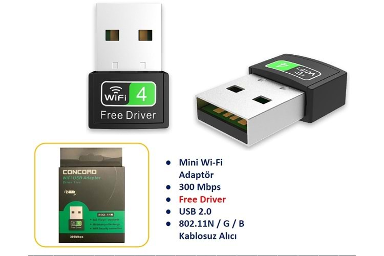 W4 300MBPS USB WIRELESS ADAPTER W-4