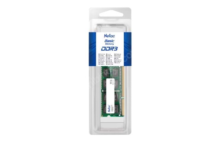 NETAC BASİC 8GB DDR3 1600MHZ CL11 MASAÜSTÜ PC RAM